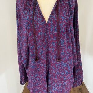 Elizabeth and James Purple and Blue Blouse